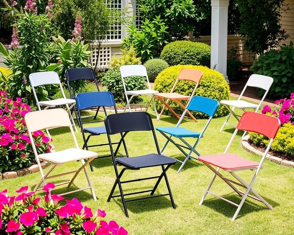 Opvouwbare stoelen voor extra zitplaatsen bij elke gelegenheid