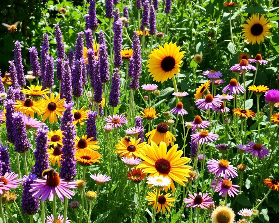 Bloeiende planten die bijen aantrekken in je tuin