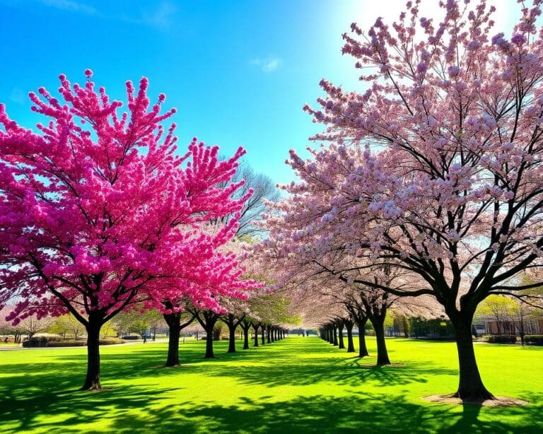 Bomen kiezen die mooi bloeien in de lente