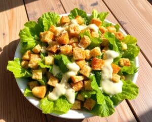 Caesar salad met knapperige croutons