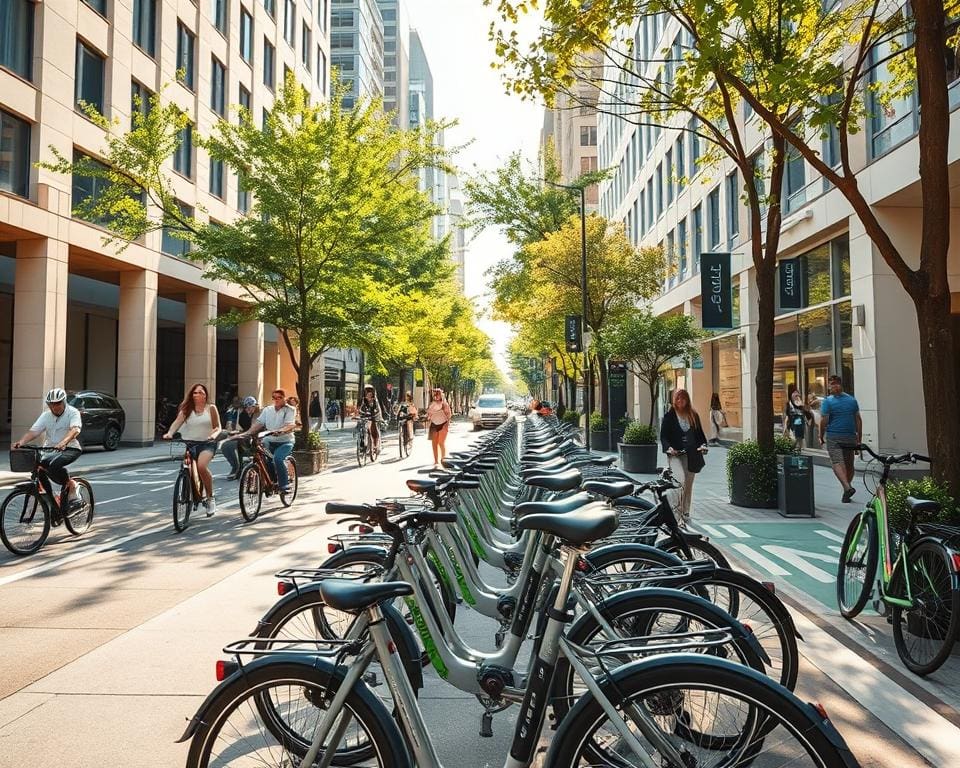 Elektrische fietsen en stadsvervoer