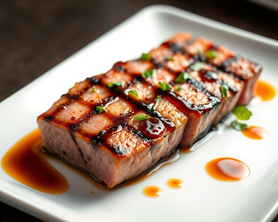 Gegrilde tonijnsteak met sojasaus