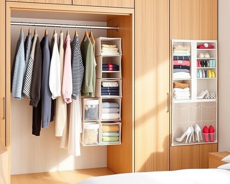 Handige organizerzakken voor kledingkastdeuren voor ruimte