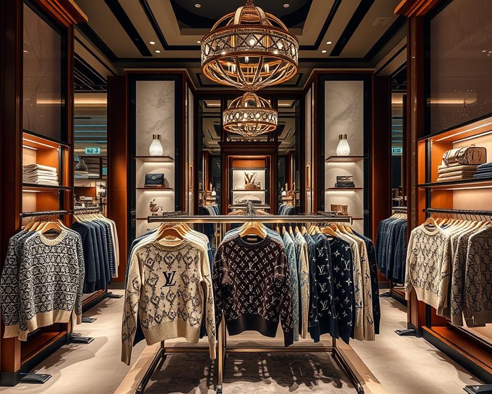 Louis Vuitton truien in een officiële winkel