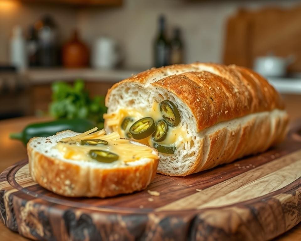 Pittige ciabatta met jalapeño en cheddar