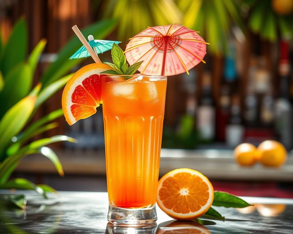 Rum cocktail met citrus en rum