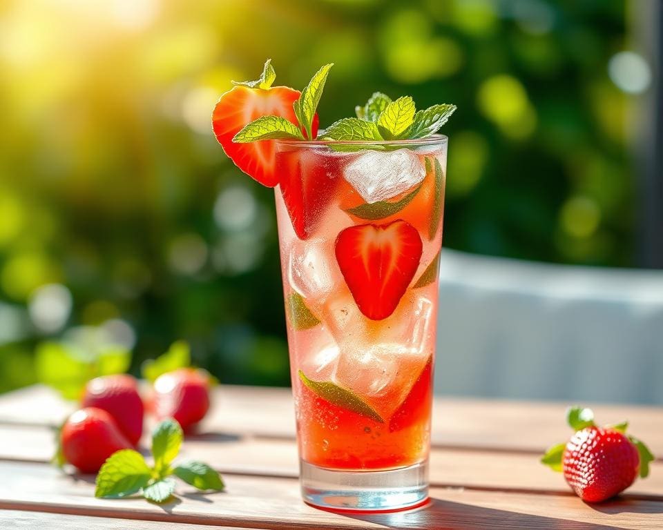 Strawberry Mojito: Zoet en sprankelend rood