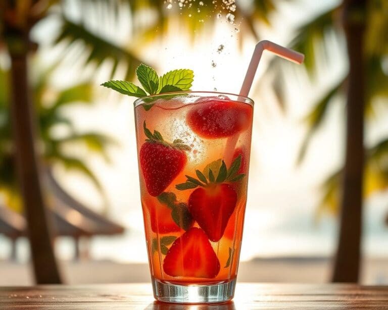 Strawberry Mojito: Zoet en sprankelend rood