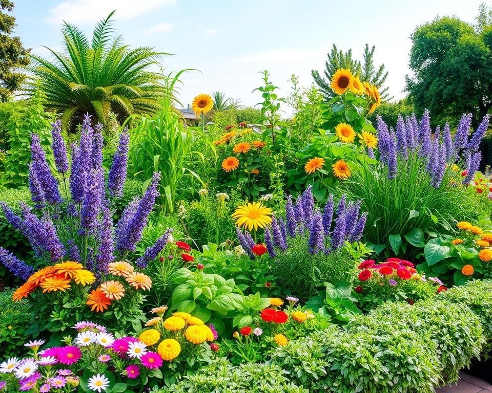 Tuinontwerp kruiden en bloemen