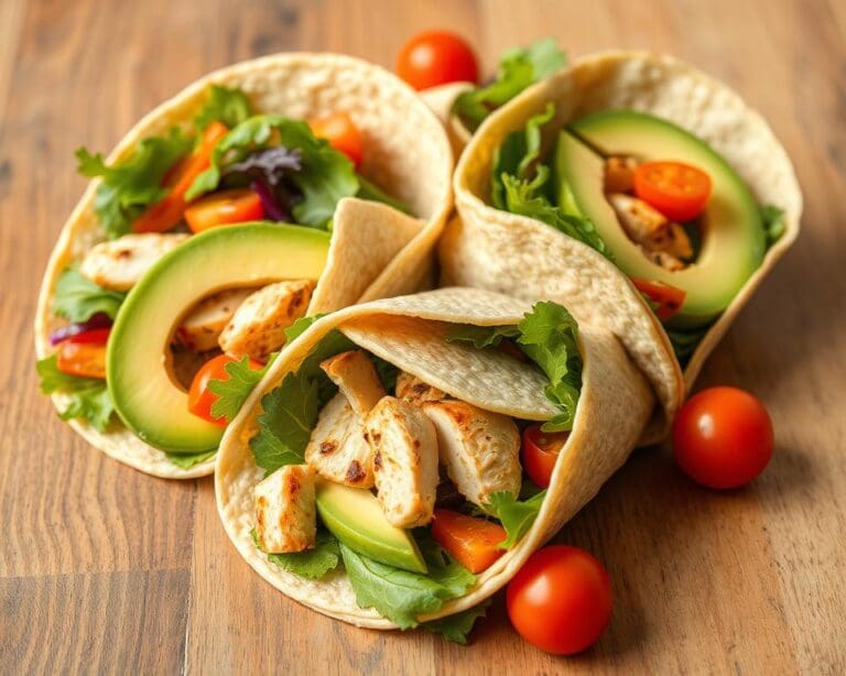 Volkoren wraps met avocado en kipfilet