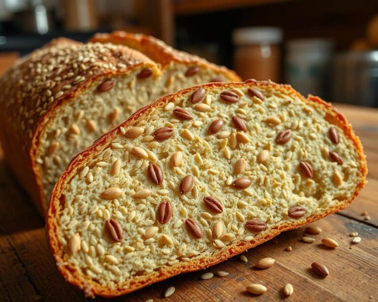 Volkorenbrood met lijnzaad en zonnebloempitten