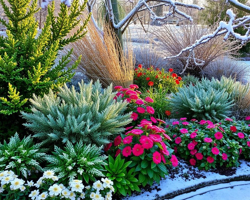 Wintergroene planten die kleur brengen