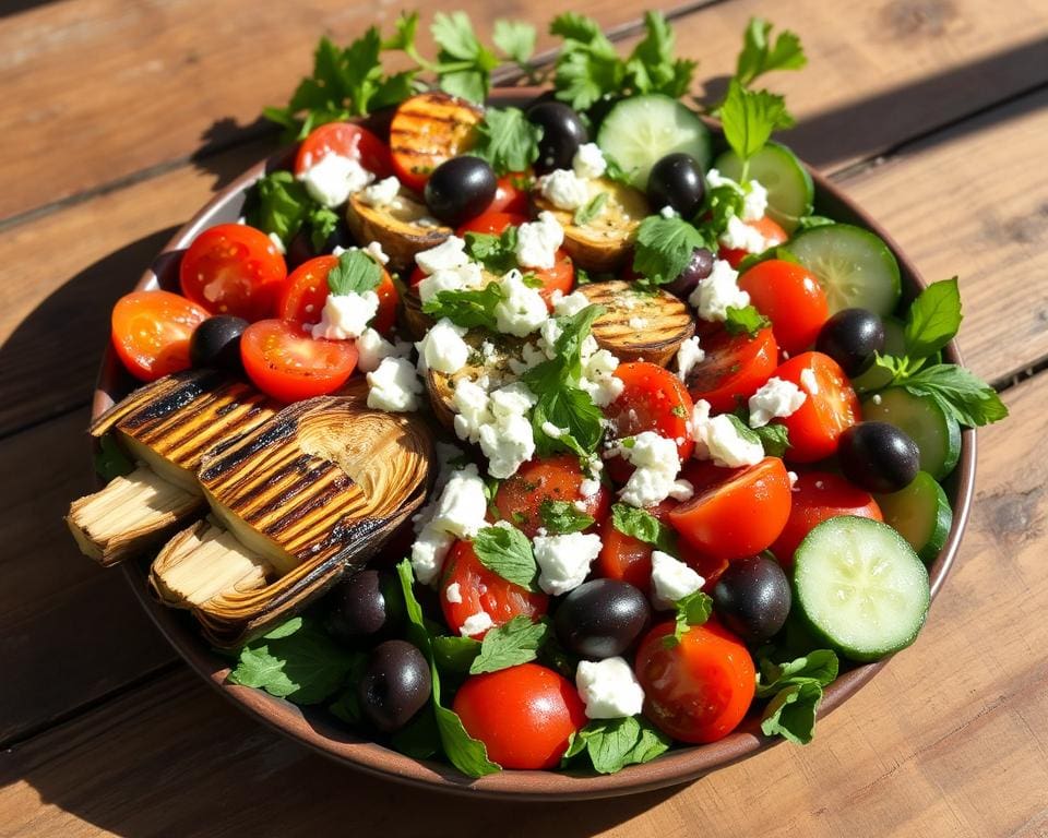 ingrediënten Mediterraanse salade