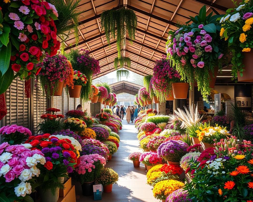 kleurige bloemen in Medellín