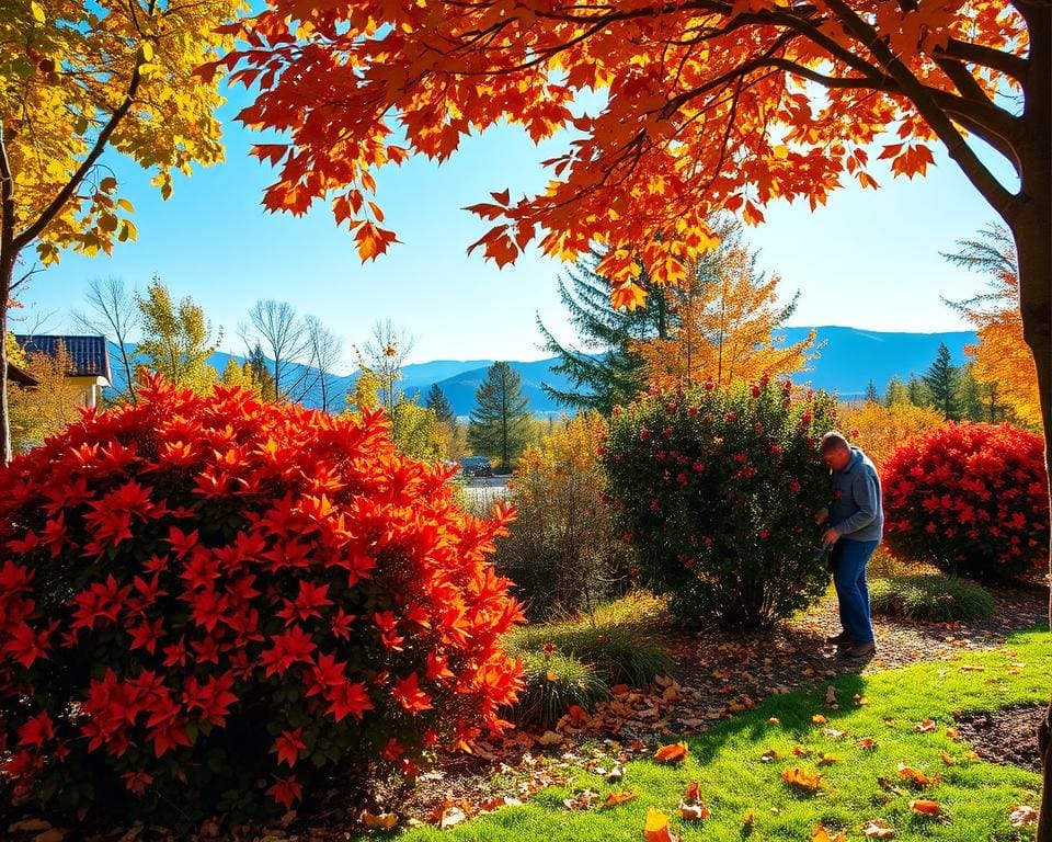 onderhoud van bloeiende struiken in de herfst