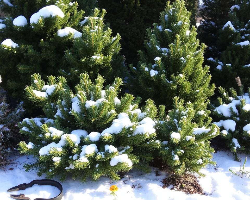 onderhoud van winterse tuinplanten