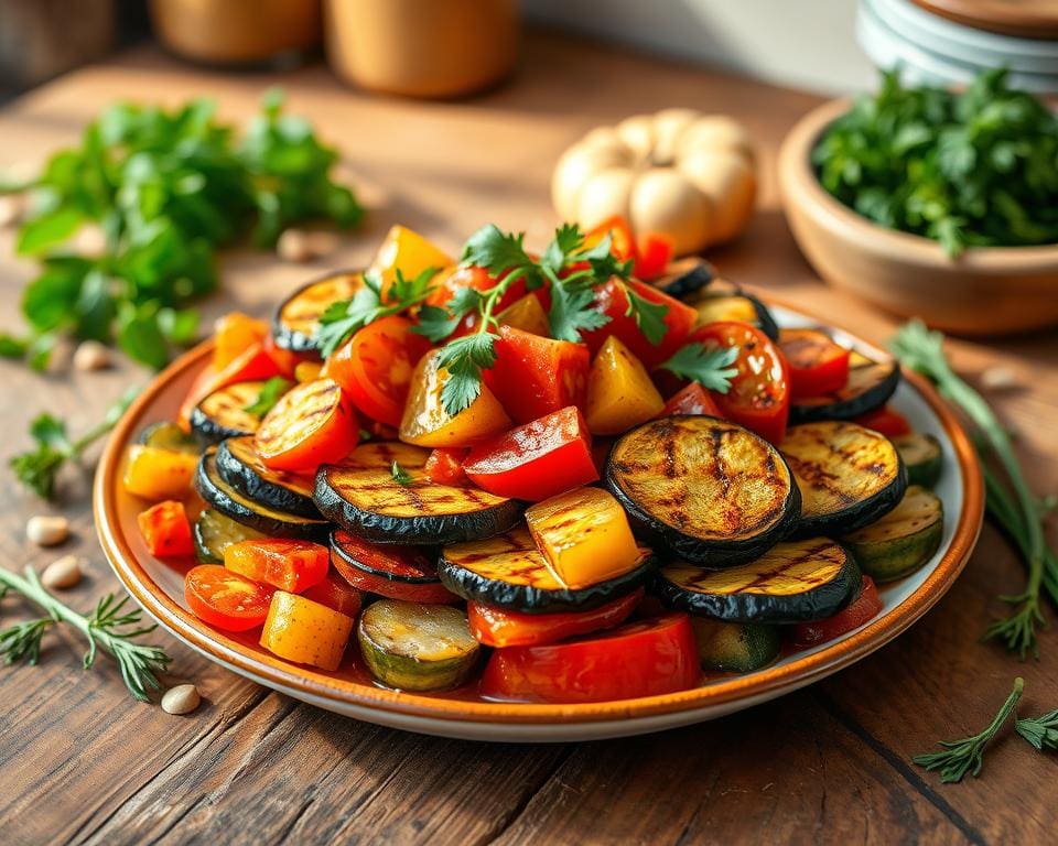 recept ratatouille met gegrilde aubergine