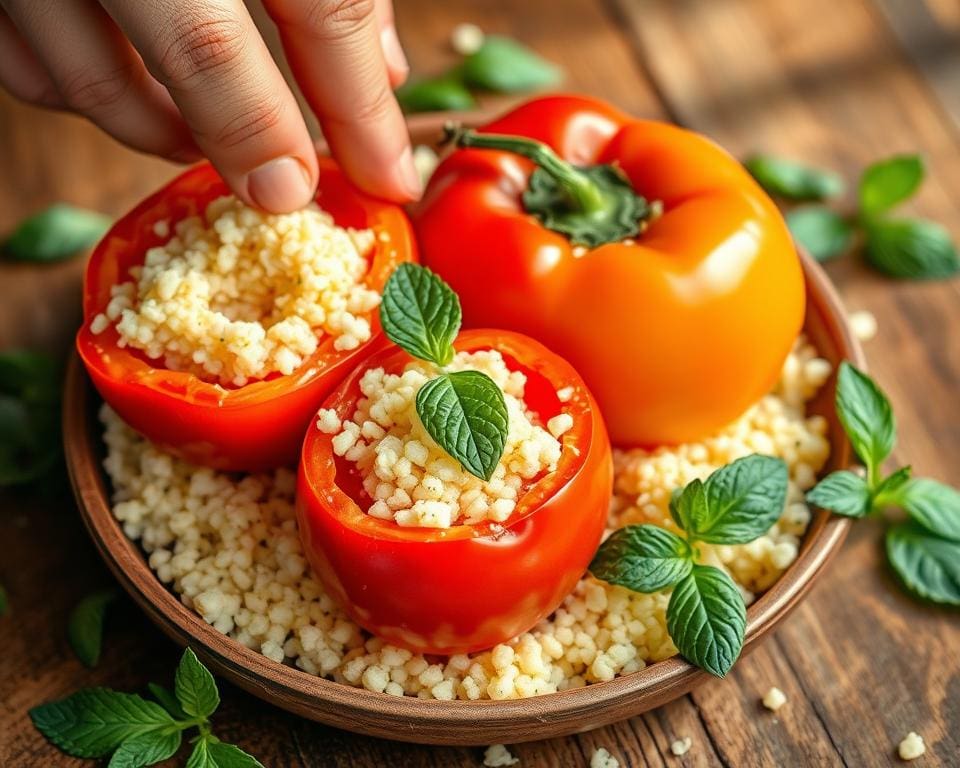 tomaten vullen met couscous