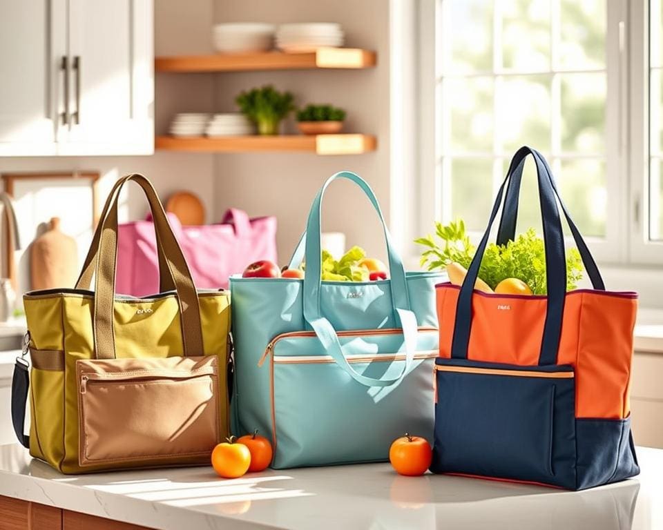 Handige boodschappentassen met koeltas voor versheid