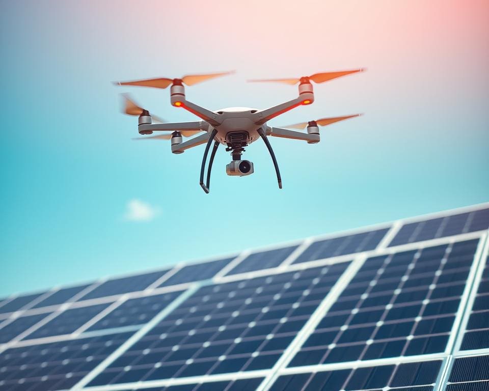 Hoe helpen drones bij het onderhoud van zonnepanelen?