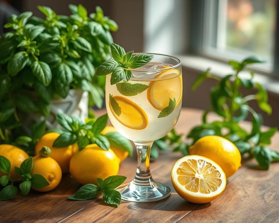 Hoe maak je een Lemon Basil Spritz