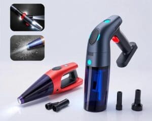 Kleine handstofzuigers met LED-licht voor detailwerk