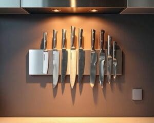 Magnetische wandstrip voor messen: veilig en overzichtelijk