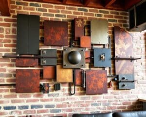 Metalen wanddecoratie: industrieel en decoratief