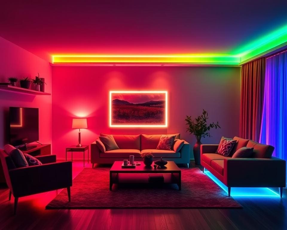 RGB LED strip sfeer en kleurverandering