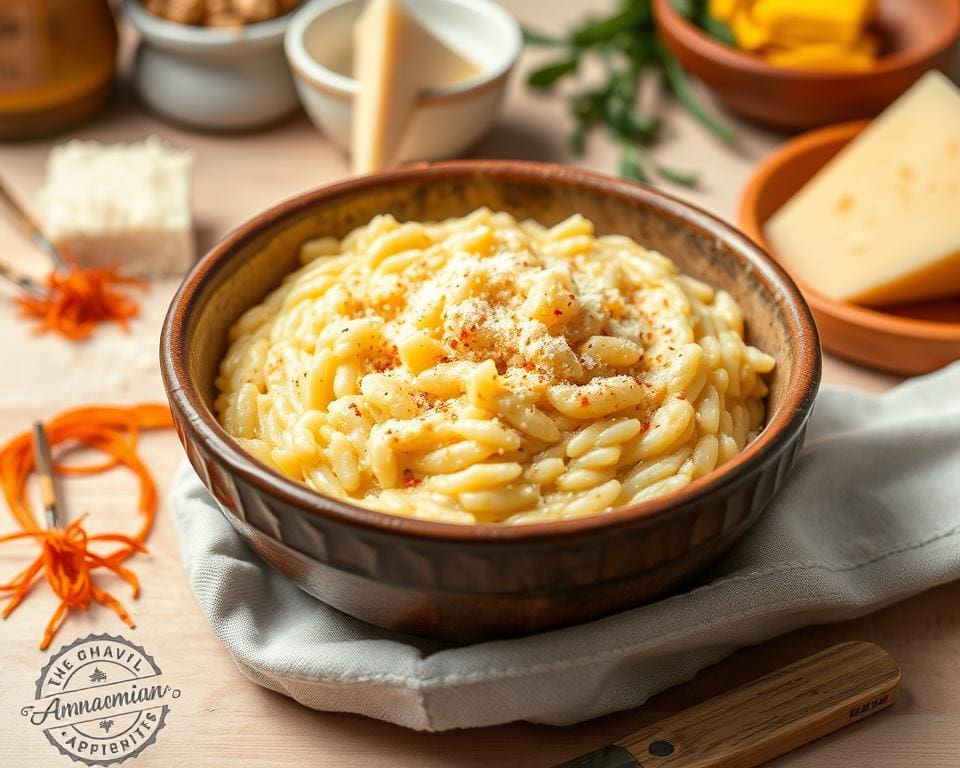 Risotto met een vleugje saffraan en Parmezaanse kaas