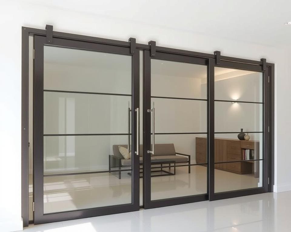 Schuifdeur in staal en glas: industrieel en elegant