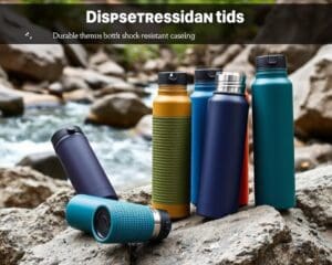 Thermosflessen met schokbestendig omhulsel voor onderweg