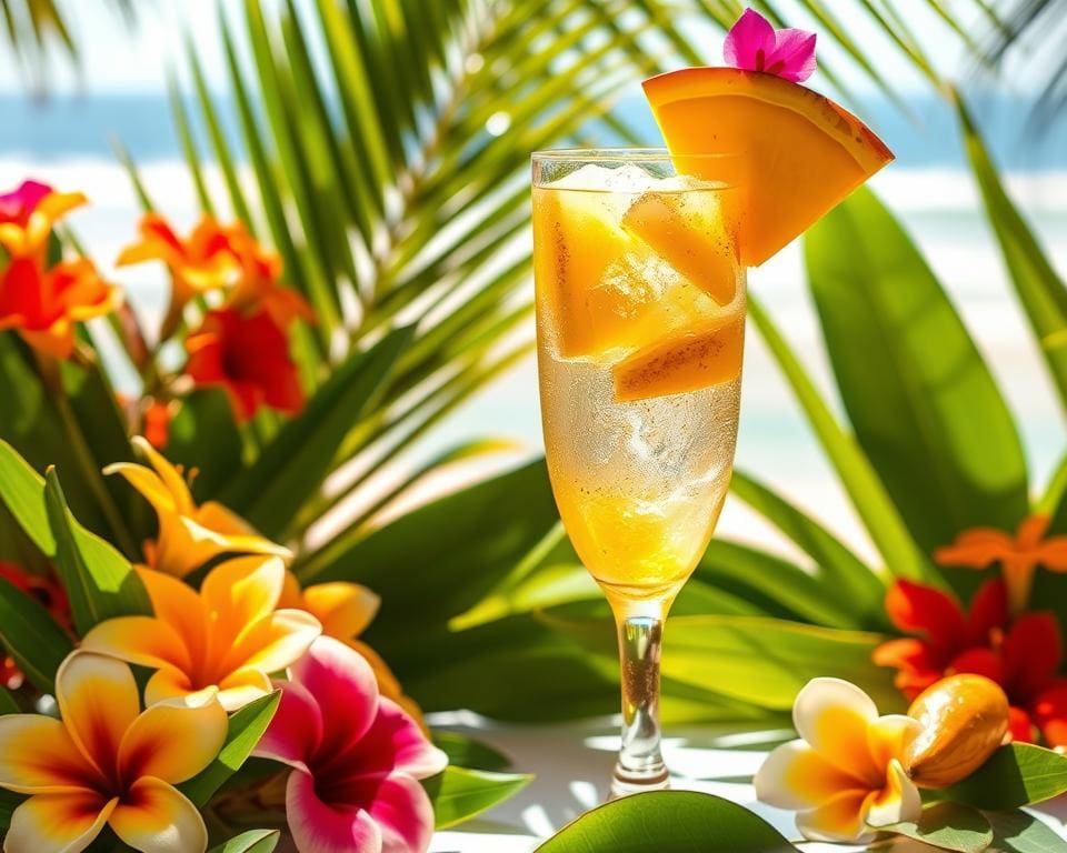 Tropical Prosecco Punch met een twist van mango
