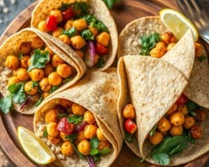 Volkoren wraps met geroosterde kikkererwten