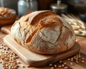 Volkoren zuurdesembrood met een krokante korst