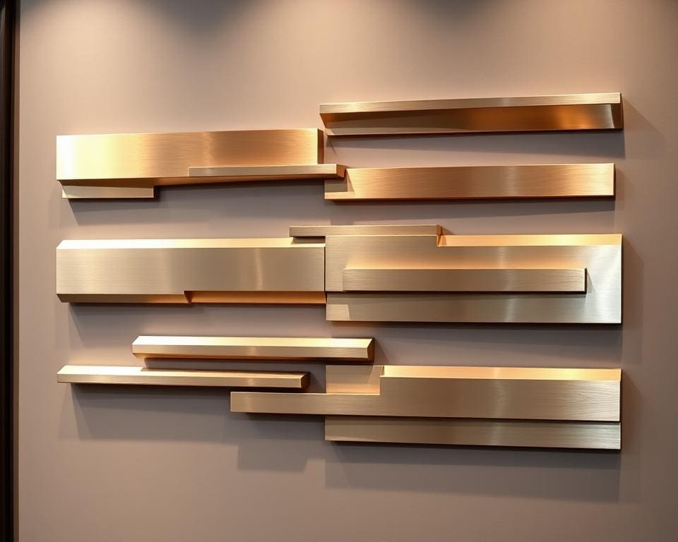 moderne metalen wanddecoratie