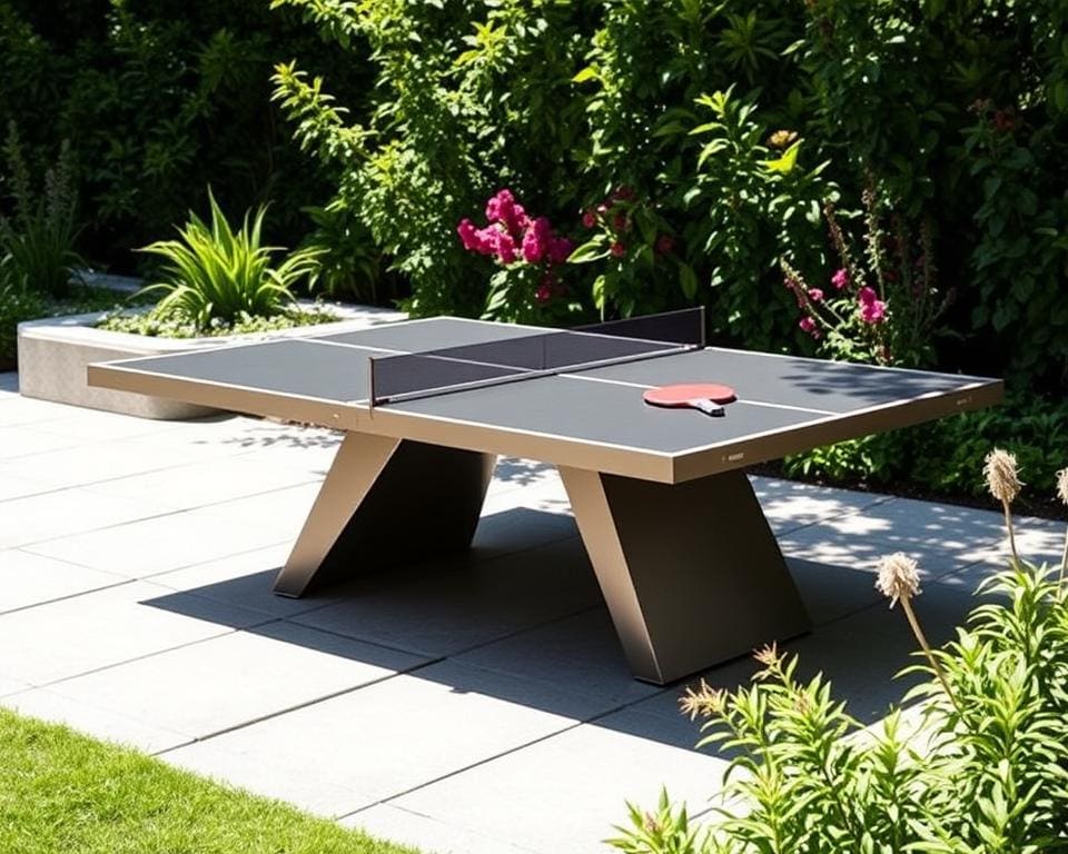tuintafels met een ingebouwde tafeltennisoptie