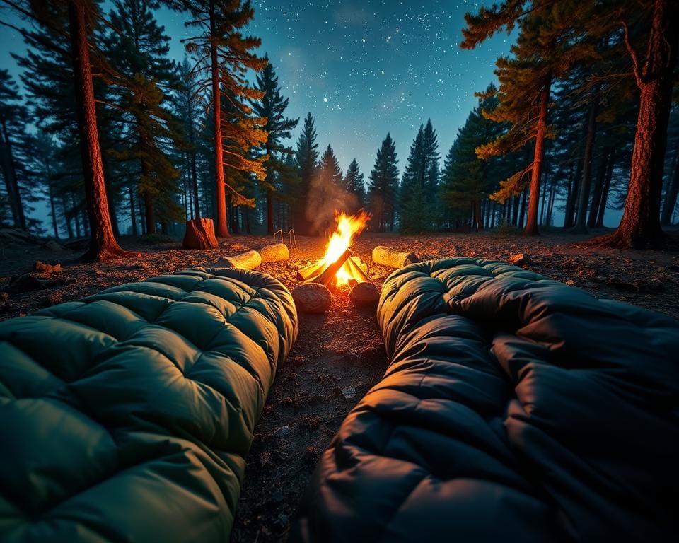 Slaapzakken met extra dikke isolatie voor kamperen