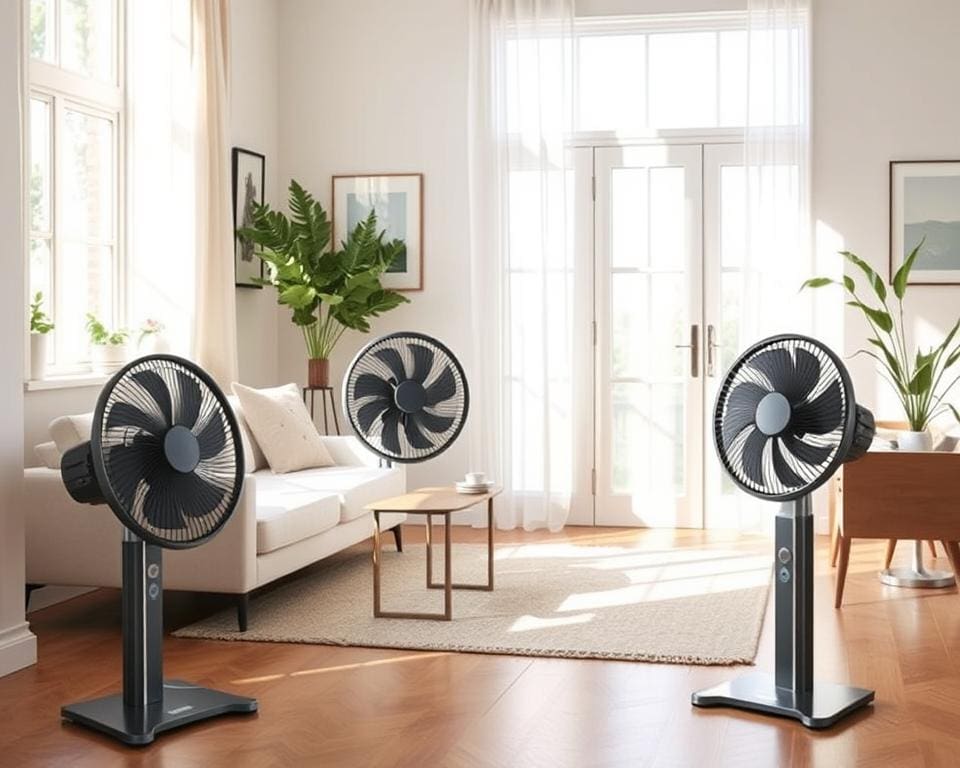 Vloerventilatoren met stille modus voor rustige ruimtes