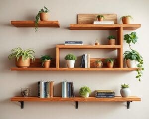 Wandrekken met houten planken voor een natuurlijke uitstraling