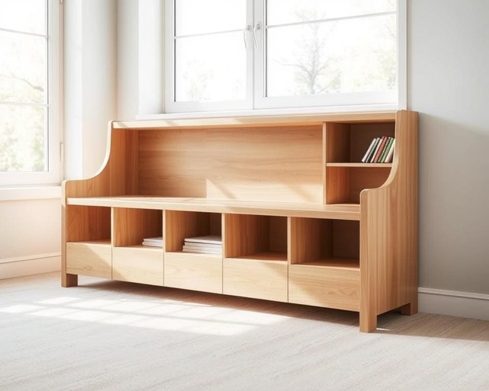 Bankje met opbergruimte voor kleine ruimtes