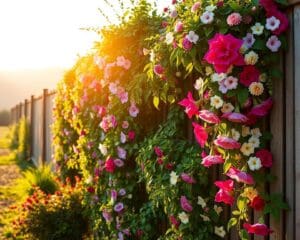 Hoe maak je van je schutting een bloemenmuur?