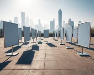 Hoeveel ruimte heb ik nodig bij posterborden huren?