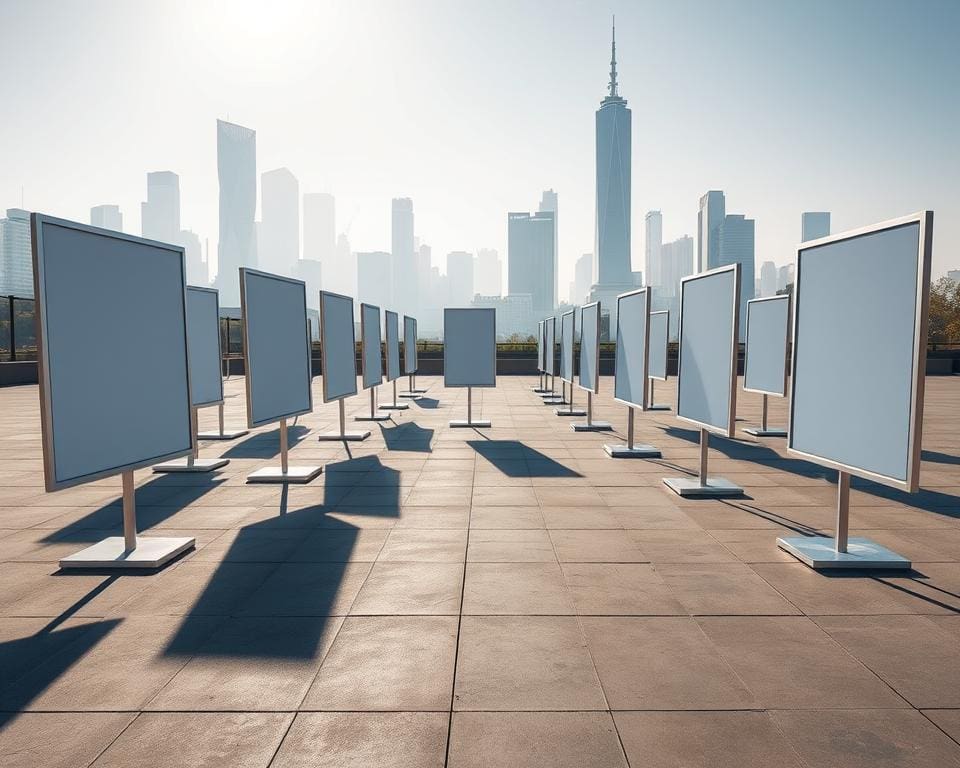 Hoeveel ruimte heb ik nodig bij posterborden huren?