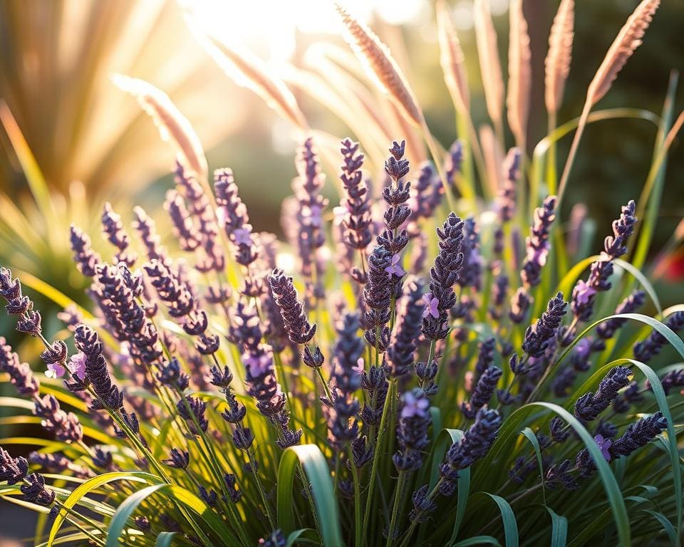Kun je lavendel combineren met siergrassen?