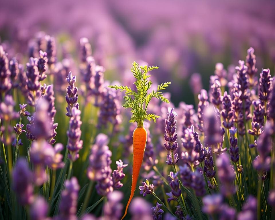 Kun jij wortelen tussen de Franse lavendel?