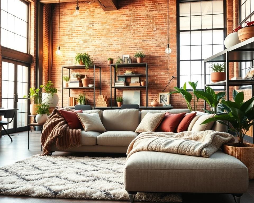 Hoe breng je gezelligheid in een industrieel loft?