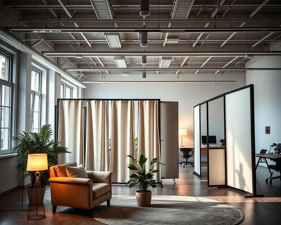 Hoe creëer je privacy in een open studio?