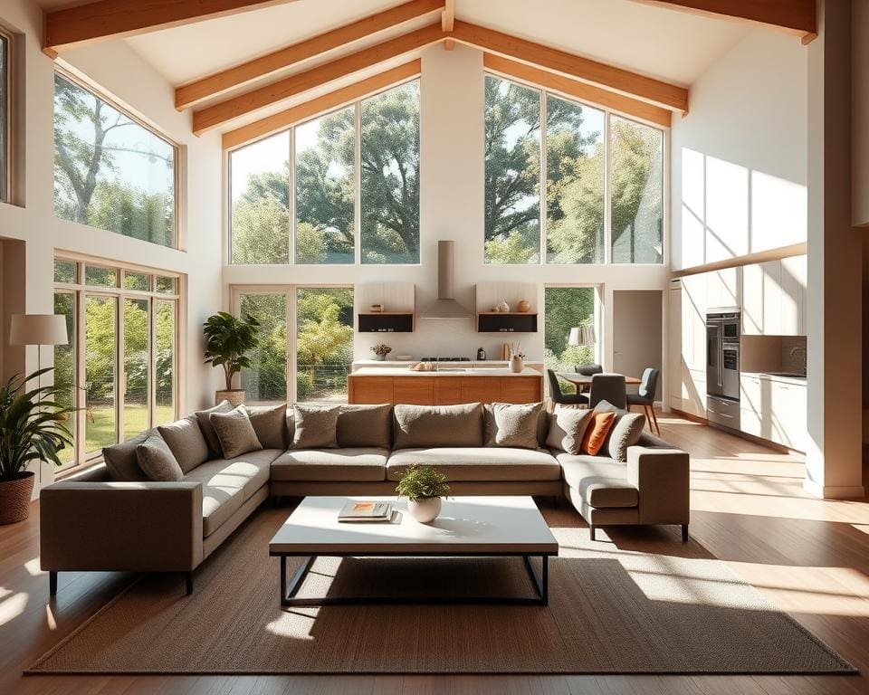 Inrichting open concept huis