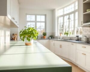 Wat zijn fijne kleuren voor een frisse keukenlook?